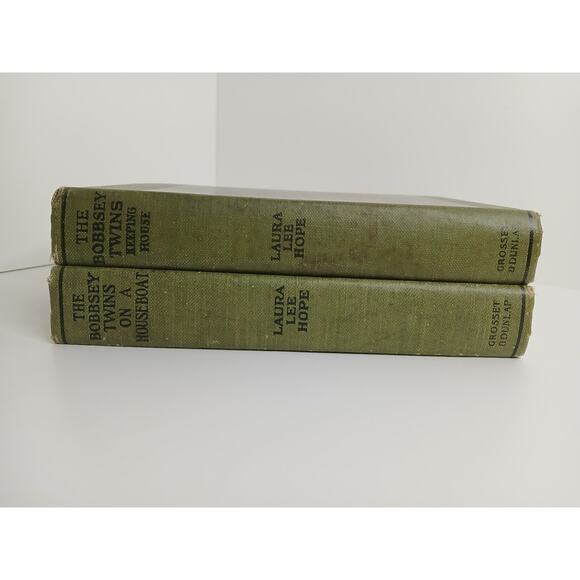 The Bobbsey Twins Laura Lee Hope Hardcover Lot of 2 Keeping House On A Houseboat - Picture 3 of 10